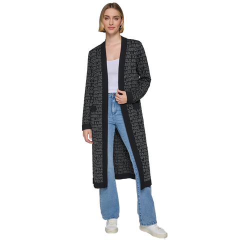 ALL OVER LOGO LUREX DUSTER CARDIGAN