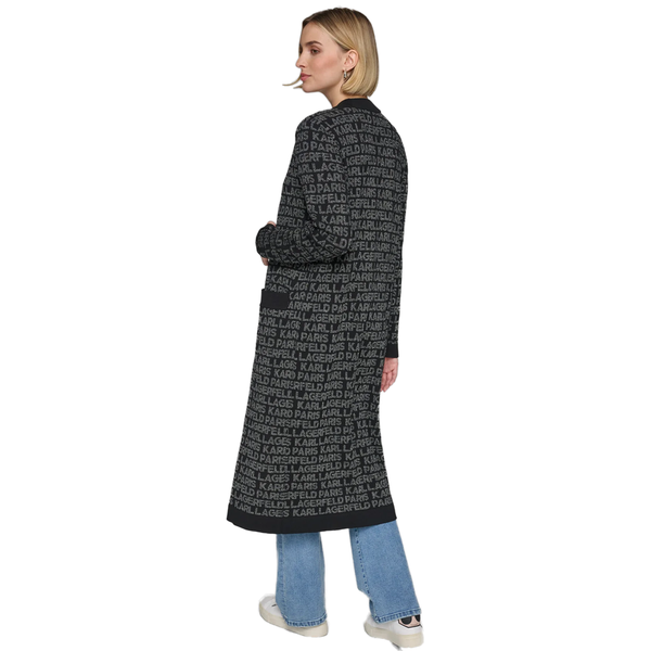 ALL OVER LOGO LUREX DUSTER CARDIGAN