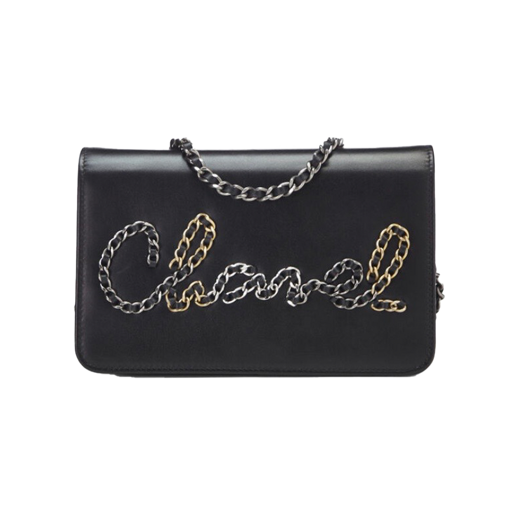 CHANEL Black Calfskin Signe Wallet On Chain ( WOC ) – Hieda Natasha