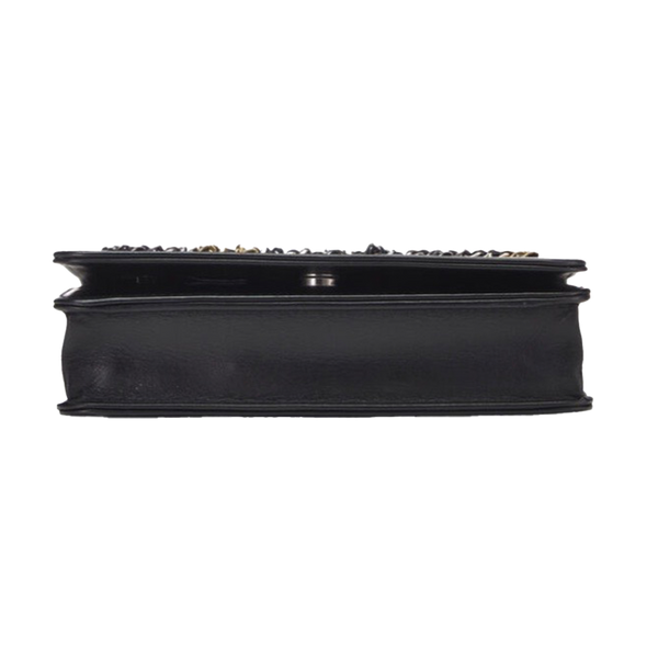 CHANEL Black Calfskin Signe Wallet On Chain ( WOC )