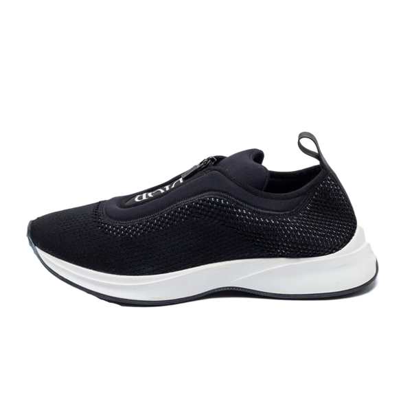Dior Black Knit Fabric and Neoprene B25 Slip On Sneakers