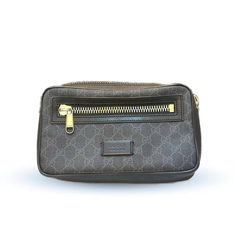 GG Supreme Black Belt Bag