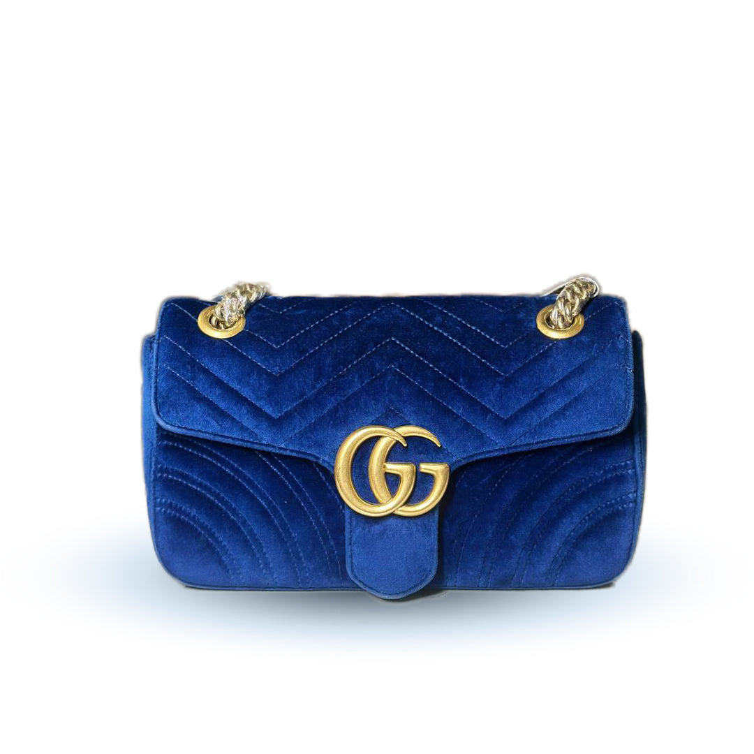 GG Marmont Velvet Blue