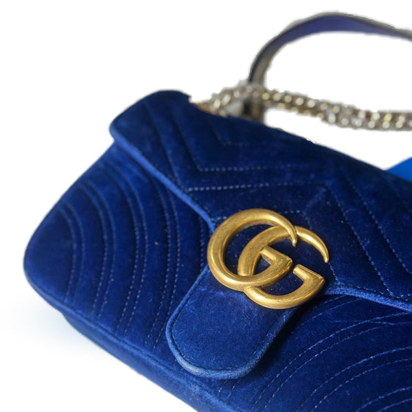 GG Marmont Velvet Blue