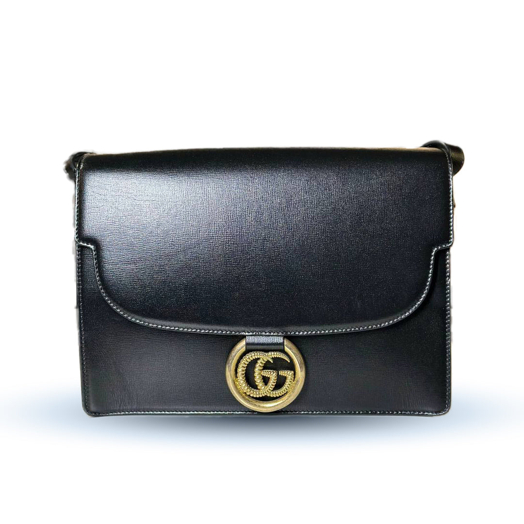 Gucci Black GG Ring Crossbody
