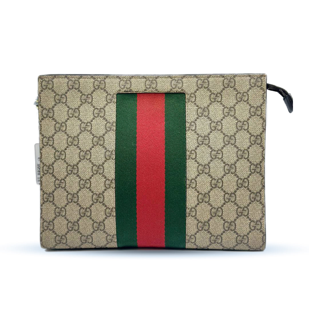Gucci GG Supreme Web Clutch