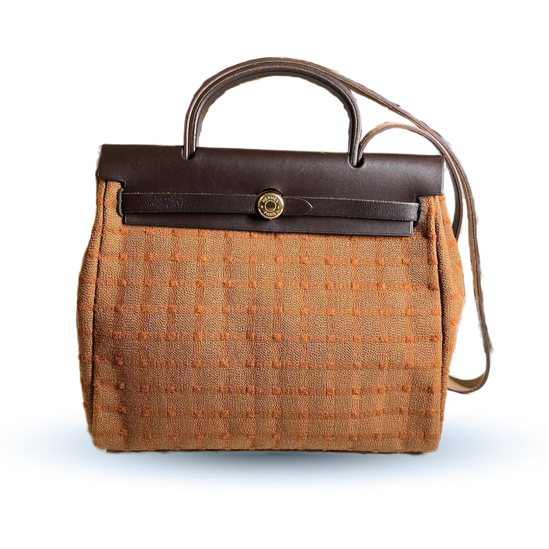 Hermes Herbag Canvas Waffle 31