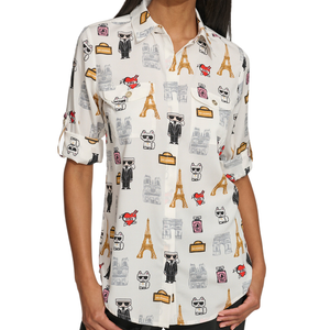 Icon Summer Paris Scene Whimsy Blouse