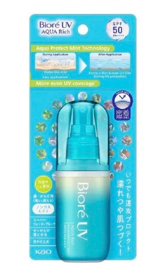 BIORE UV Aqua Rich Aqua Protect Mist SPF50 PA++++ Sunscreen 60ml (Suitable for Face & Body + Strong water resistance)