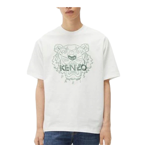 KENZO Tiger Head Loose Short Sleeve White