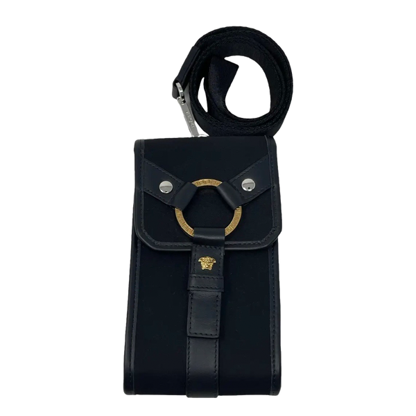 Black Medusa Head Bondage Canvas Phone Holder Crossbody Bag