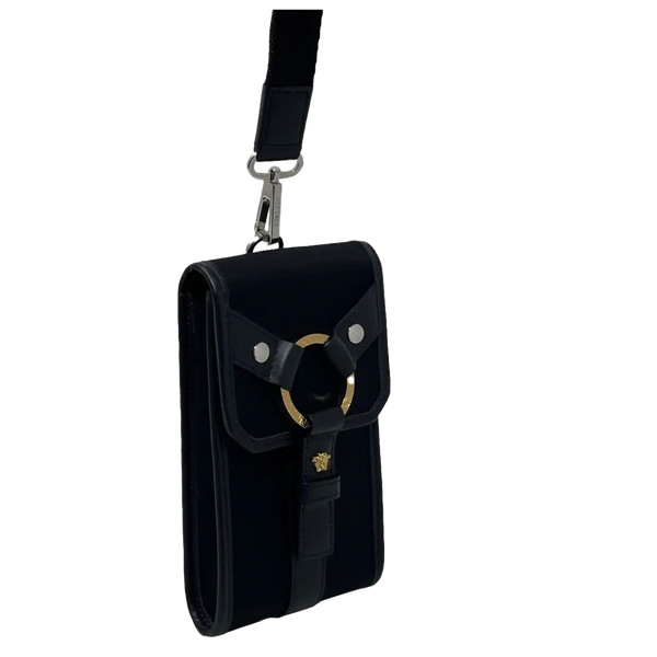 Black Medusa Head Bondage Canvas Phone Holder Crossbody Bag