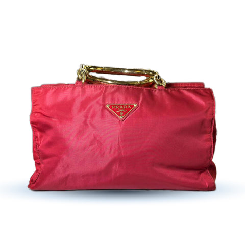 Prada Tessuto Metallo Tote