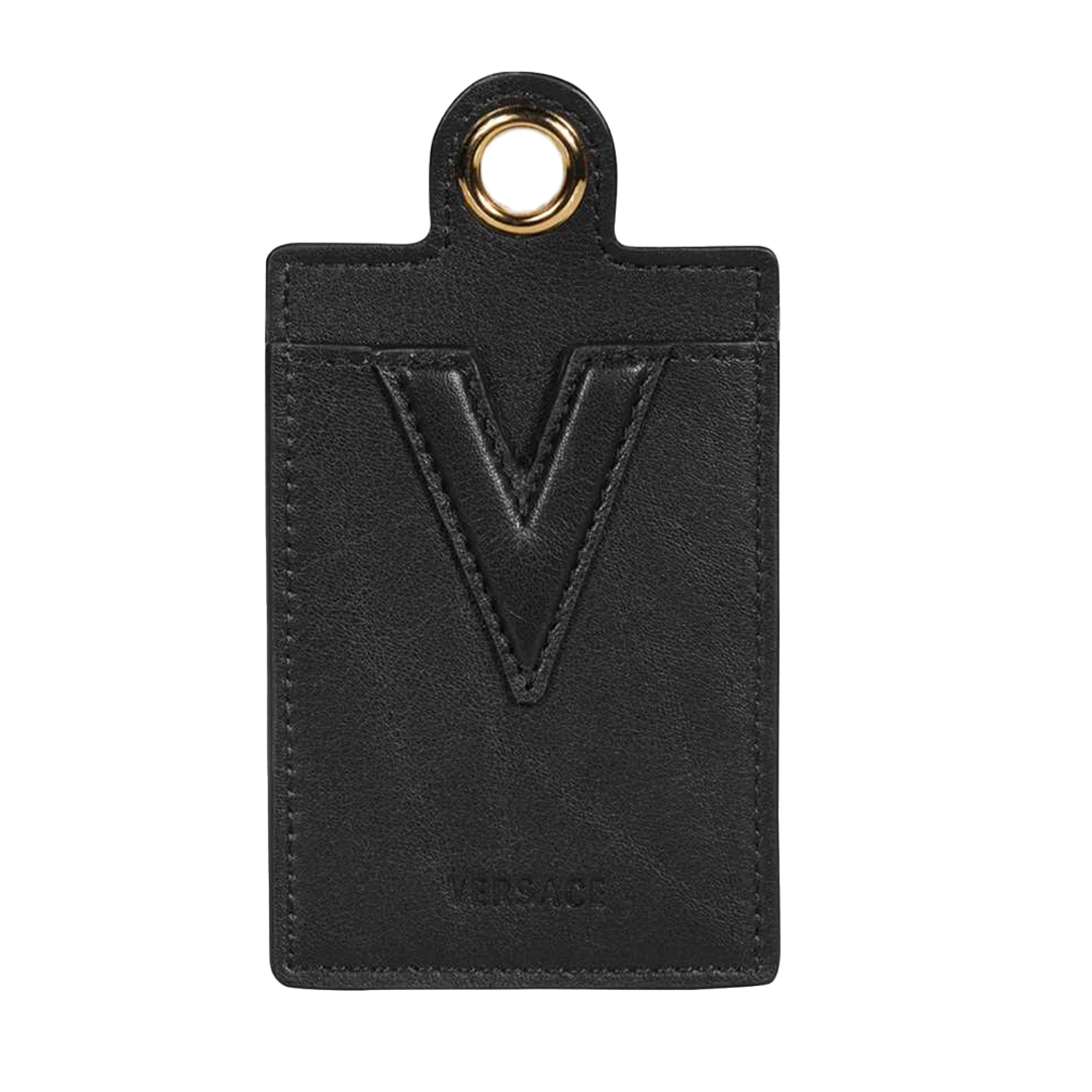 Versace V LEATHER Card holder - Black
