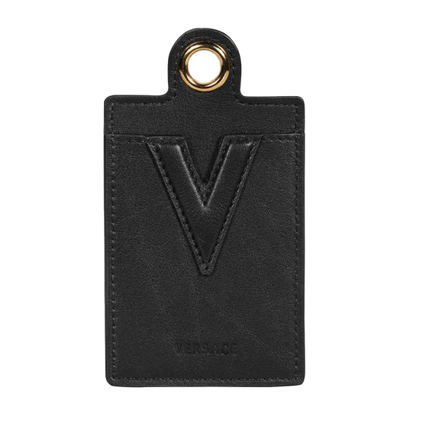 Versace V LEATHER Card holder - Black