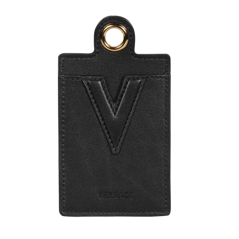 Versace V LEATHER Card holder - Black