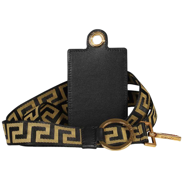 Versace V LEATHER Card holder - Black