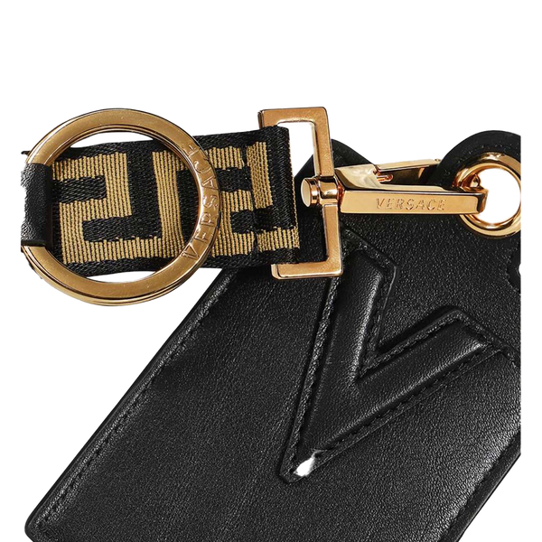 Versace V LEATHER Card holder - Black