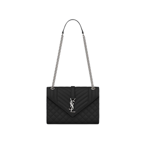 ENVELOPE MEDIUM CHAIN BAG IN MIX MATELASSÉ GRAIN DE POUDRE EMBOSSED LEATHER
