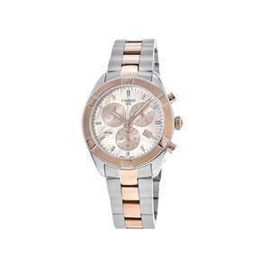 Women Rose Gold-Toned PR 100 Sport Chic Mother of Pearl Chronograph Watch T1019172215100